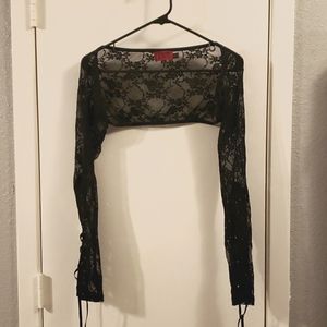 Tripp NYC long sleeved lace up shrug SZ: L/XL